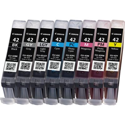 Canon 6384B010/CLI-42 Ink cartridge multi pack Bk.C.M.Y.LC.LM. GY.LGY