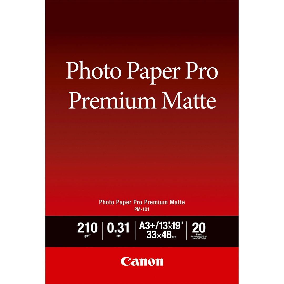 Canon PM-101 Premium Matte Photo Paper A3 Plus - 20 Sheets - Image 1