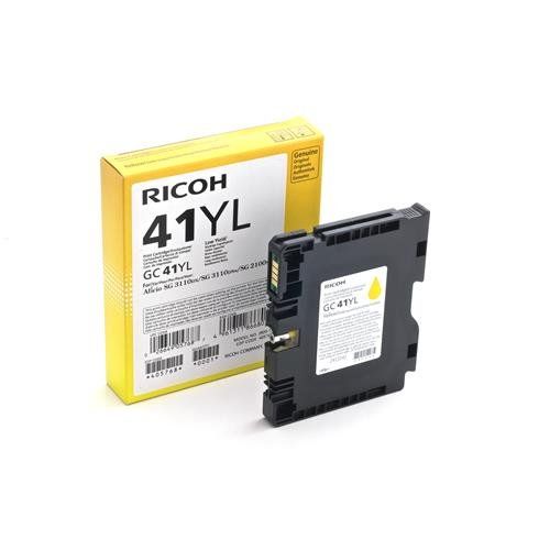 Ricoh 405768/GC-41YL Gel cartridge yellow. 600 pages ISO/IEC 24711 41m - Image 1