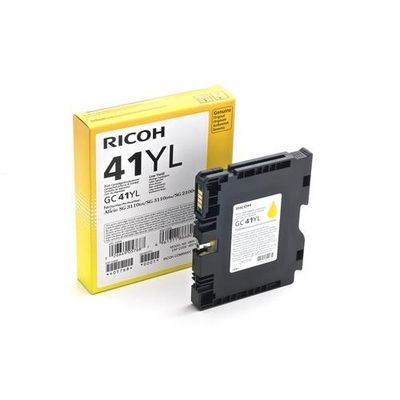 Ricoh 405768/GC-41YL Gel cartridge yellow. 600 pages ISO/IEC 24711 41m