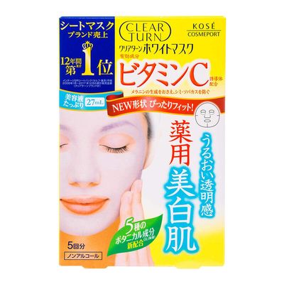 Kose - Clear Turn White Vitamin C Mask - 5 sheets