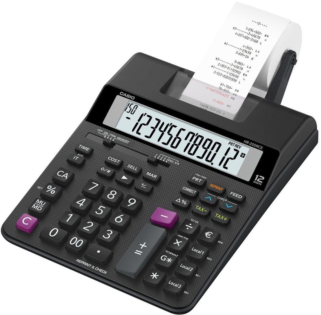 Casio HR-200RCE calculator Desktop Printing Black - Image 1