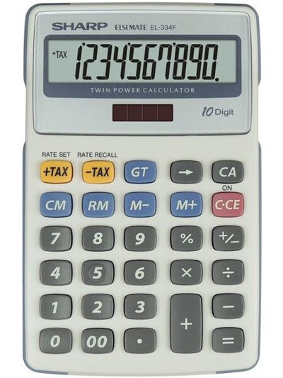 Sharp EL-334F calculator Desktop Financial Grey