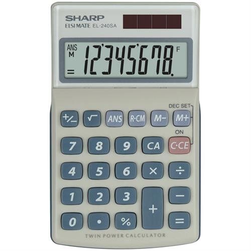 Sharp EL-240SA calculator Pocket Basic Blue, Grey - Image 1
