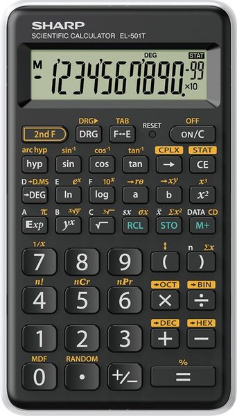 Sharp EL-501T calculator Pocket Scientific Black White