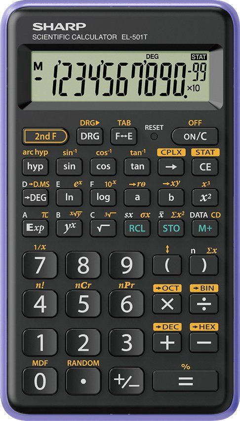 Sharp EL-501T calculator Pocket Scientific Black Purple - Image 1
