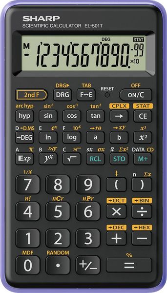 Sharp EL-501T calculator Pocket Scientific Black Purple
