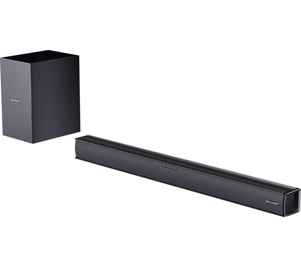 SHARP HT-SBW182 2.1 Wireless Sound Bar, Black - Image 1