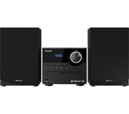 SHARP XL-B517DBK Bluetooth Micro Hi-Fi System - Black, Black