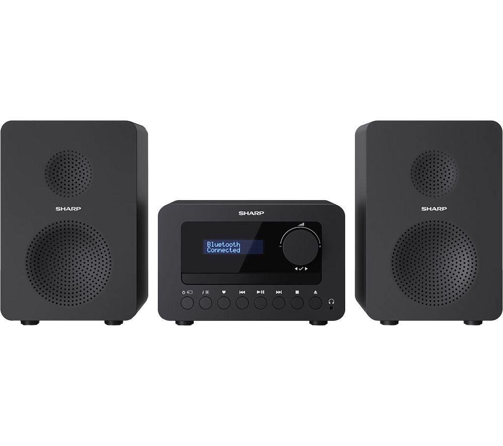 SHARP XL-B520D Tokyo Bluetooth Hi-Fi Micro System Black, Black - Image 1