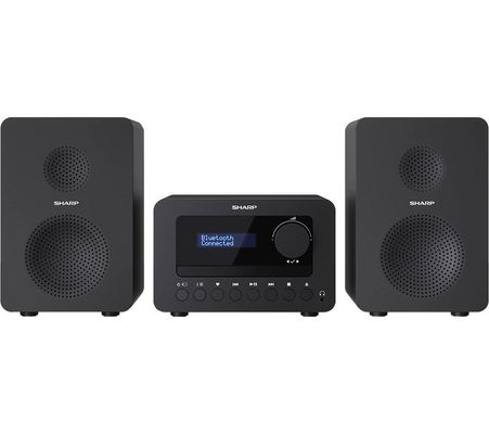SHARP XL-B520D Tokyo Bluetooth Hi-Fi Micro System Black, Black