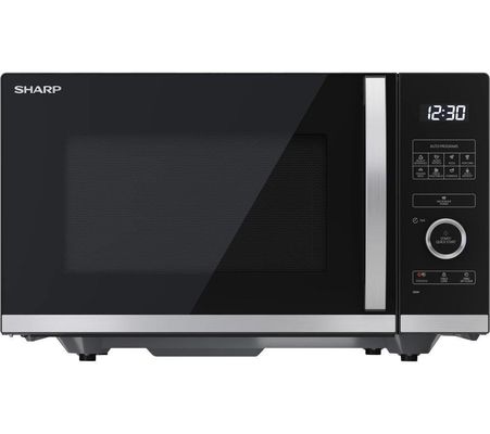 Sharp YC-QS254AU-B 25L Black Flatbed Microwave 900 W & 8 Auto Programmes