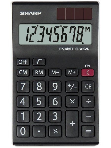 Sharp EL-310AN calculator Desktop Display Black White - Image 1