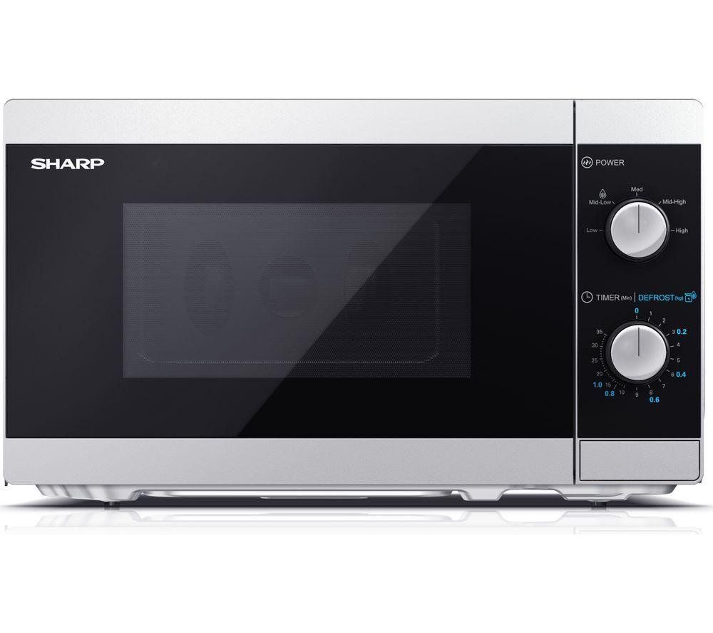 SHARP YC-MS01U-S Solo Microwave - Silver, Silver/Grey - Image 1