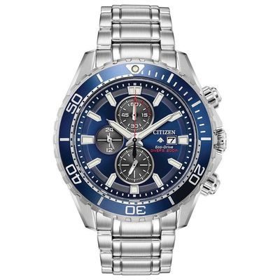 Citizen Promaster Diver 45mm Stainless Steel Chronograph Eco-Drive Men's Watch