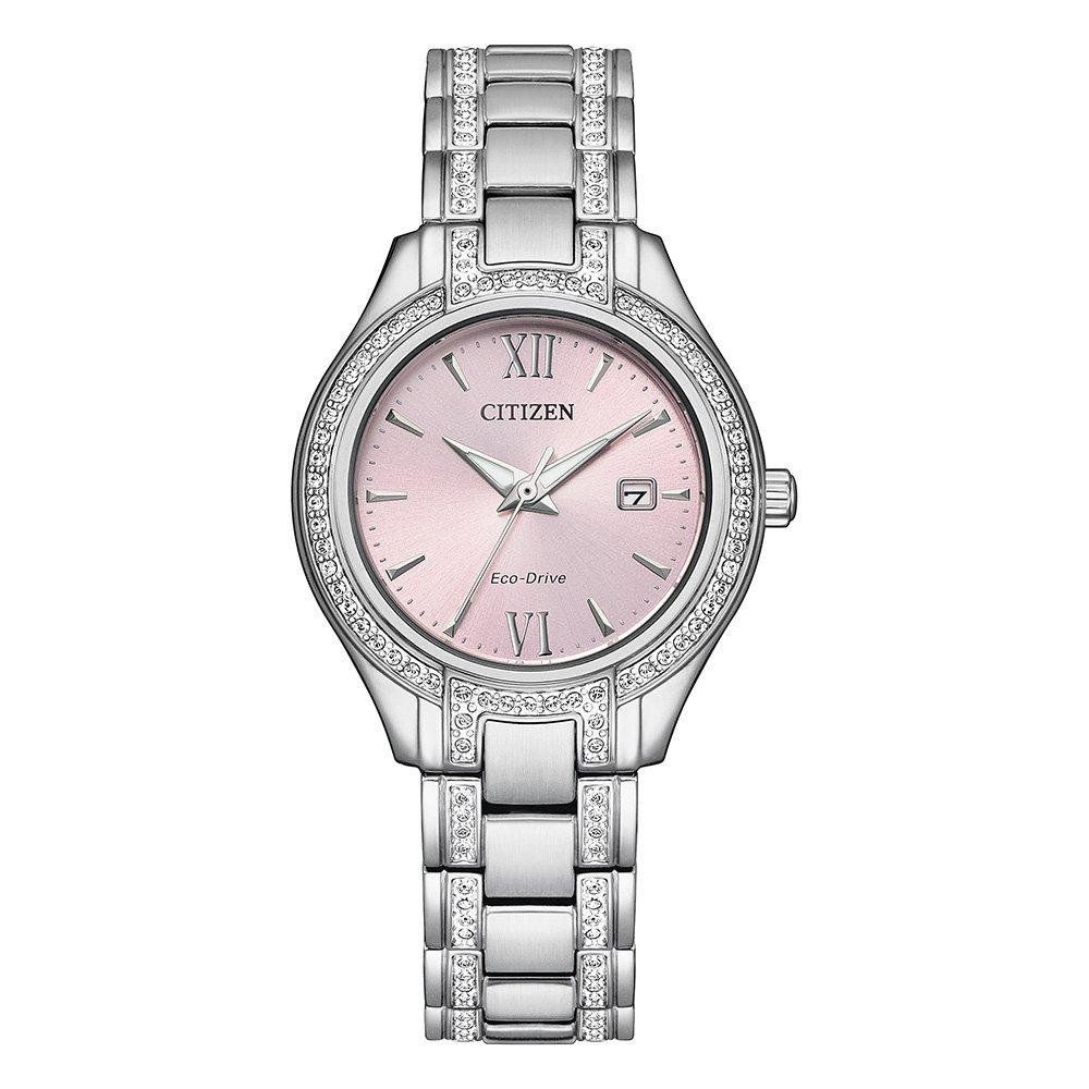 Citizen Silhouette 30mm Crystal Stainless Steel Eco Drive Ladies Watch - Image 1