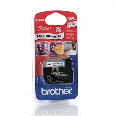Brother MK221SBZ Labelling Tape (9mm). Tape type: M Country of origin: China. Tape width: 9 mm Tape length: 4 m Width: 95 mm. Pallet gross height: 8.15 cm Master (outer) cases per pallet: 280 pc(s) Layers per pallet: 7 pc(s). Tape size: 9 mm