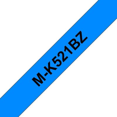 Brother M-K521B label-making tape Black on blue - Thumbnail 2