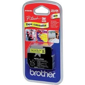 Brother M-K621B label-making tape Black on yellow - Image 1