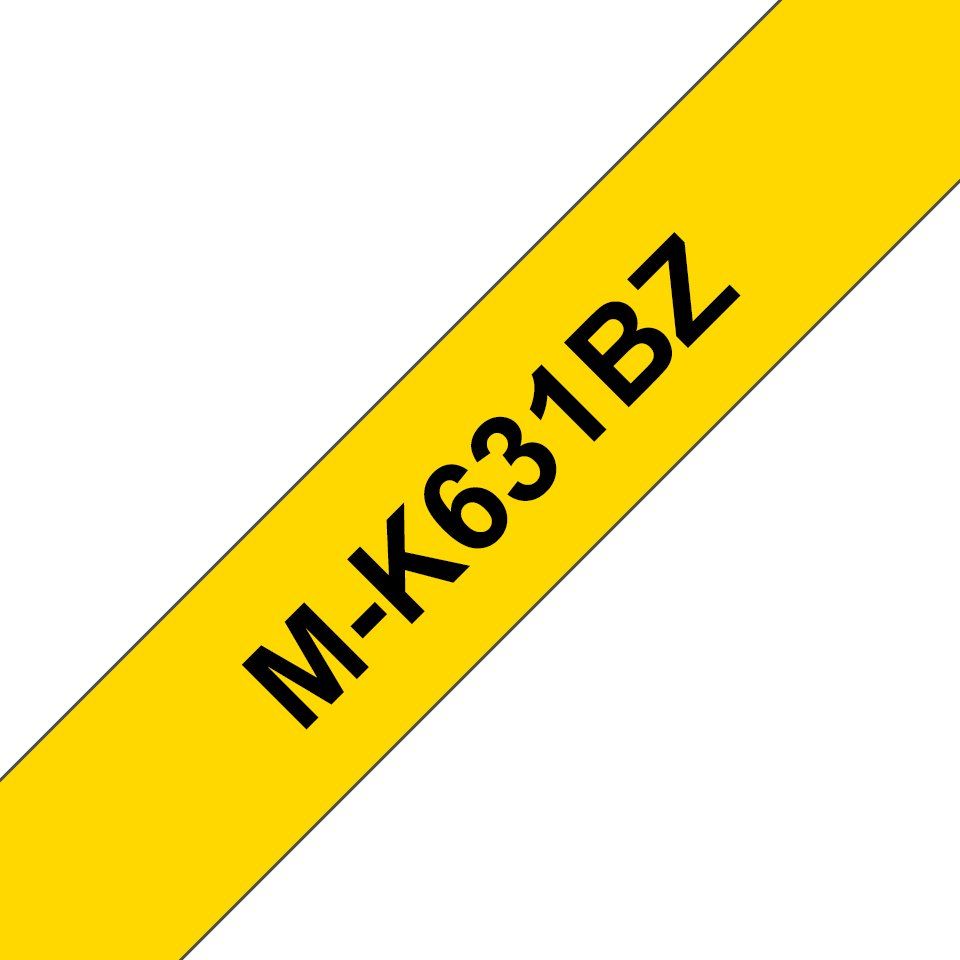 Brother 12mm Black on Yellow Plastic Tape - Image 1