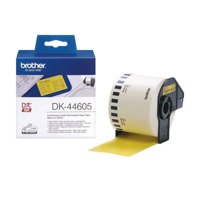 Brother DK-44605 DirectLabel Etikettes yellow Paper 62mm x 30.48m for