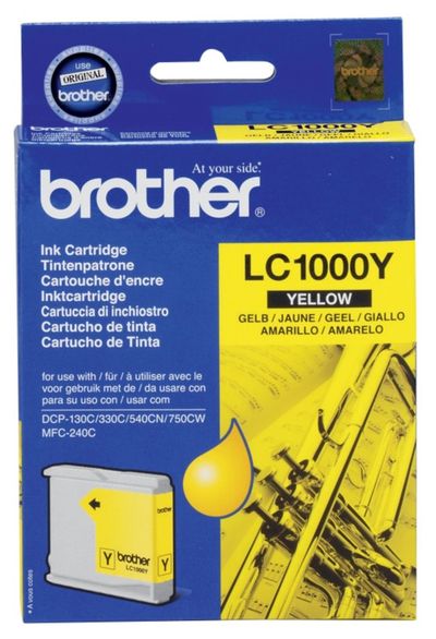 Brother LC1000Y ink cartridge 1 pc(s) Original Yellow