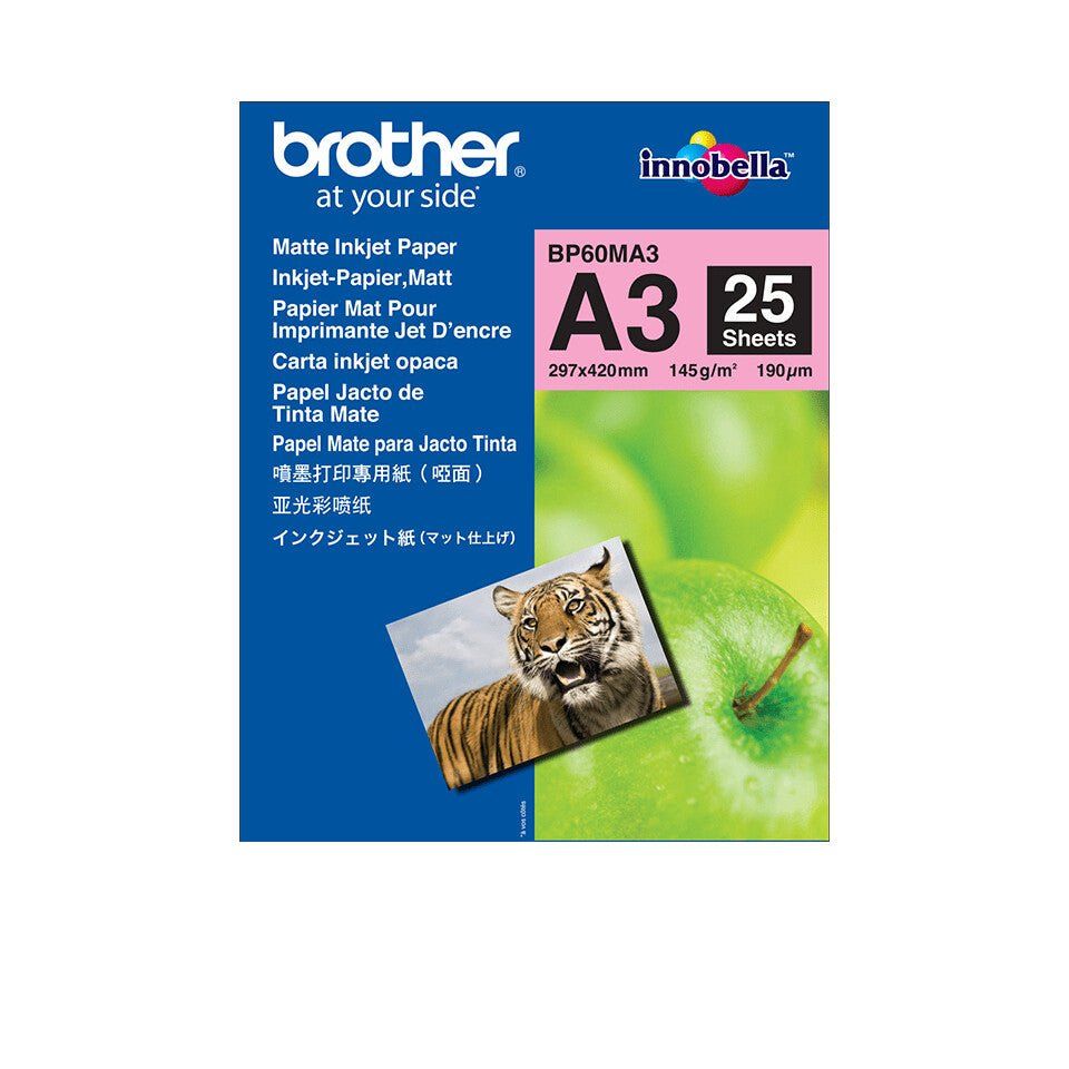 Brother BP60MA3 printing paper A3 (297x420 mm) Matte 25 sheets White - Image 1