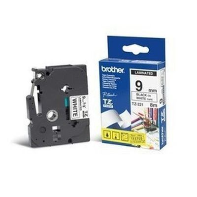 Brother TZE-221 DirectLabel black on white Laminat 9mm x 8m for Brothe