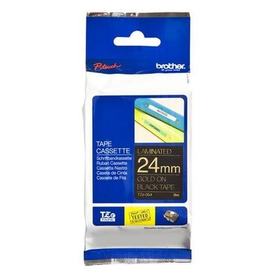 Brother TZE-354 DirectLabel gold on black Laminat 24mm x 8m for Brothe