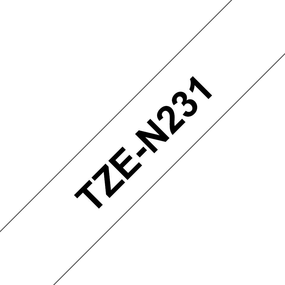 Brother Non laminated black on white tape - Image 1