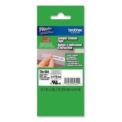 Brother TZE-SE4 DirectLabel black on white Laminat 18mm x 8m for Broth