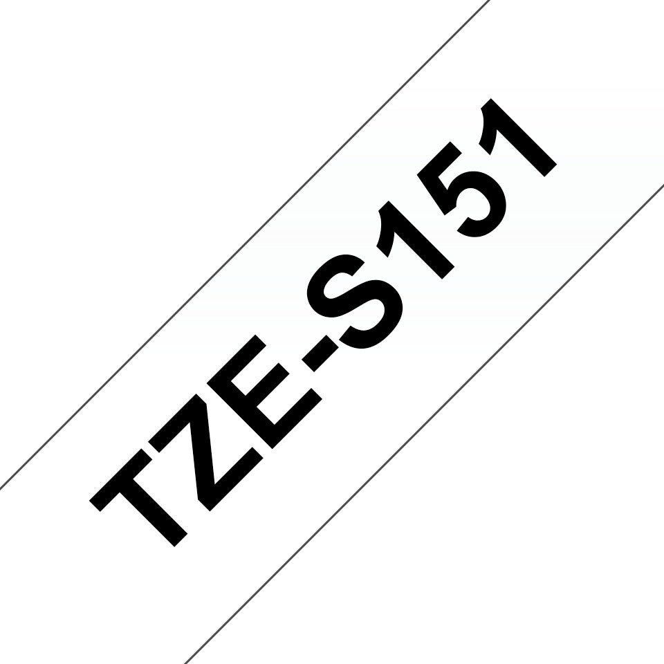 Brother TZE-S151 DirectLabel black on Transparent extra strong 24mm x - Image 1