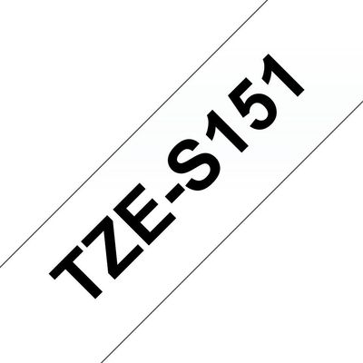 Brother TZE-S151 DirectLabel black on Transparent extra strong 24mm x