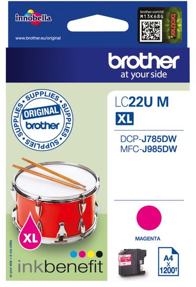 Brother LC22UM ink cartridge 1 pc(s) Original High (XL) Yield Magenta