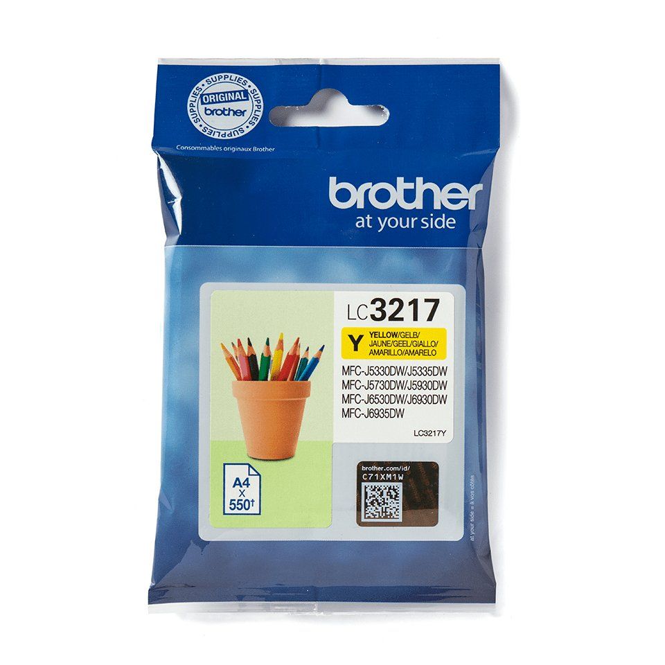 Brother LC3217Y ink cartridge 1 pc(s) Original Yellow - Image 1