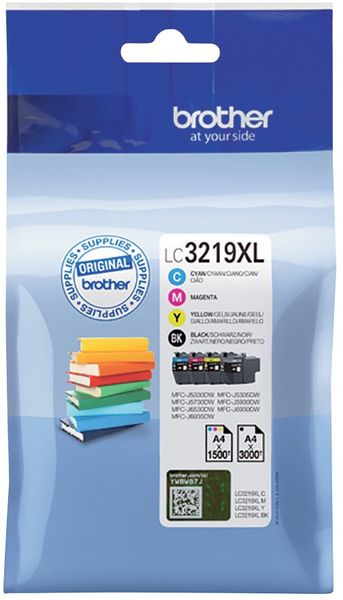 Brother LC3219XLVAL ink cartridge 4 pc(s) Original Black Cyan Magenta Yellow
