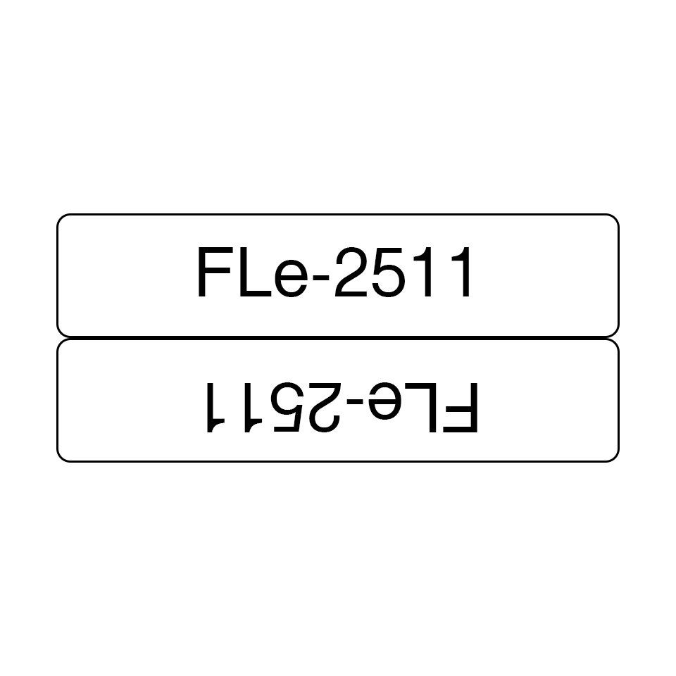 Brother FLE2511 label-making tape Black on white - Image 1