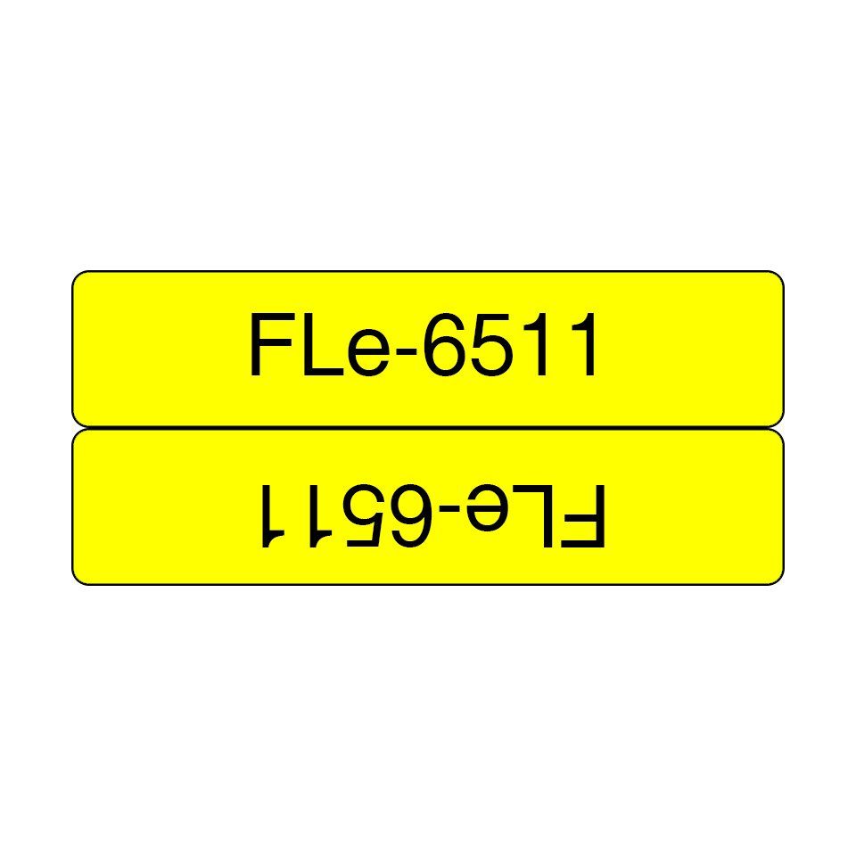 Brother FLE-6511 label-making tape Black on yellow - Image 1