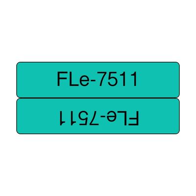 Brother FLE-7511 label-making tape Black on green