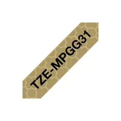 Brother TZE-MPGG31 label-making tape Black on gold