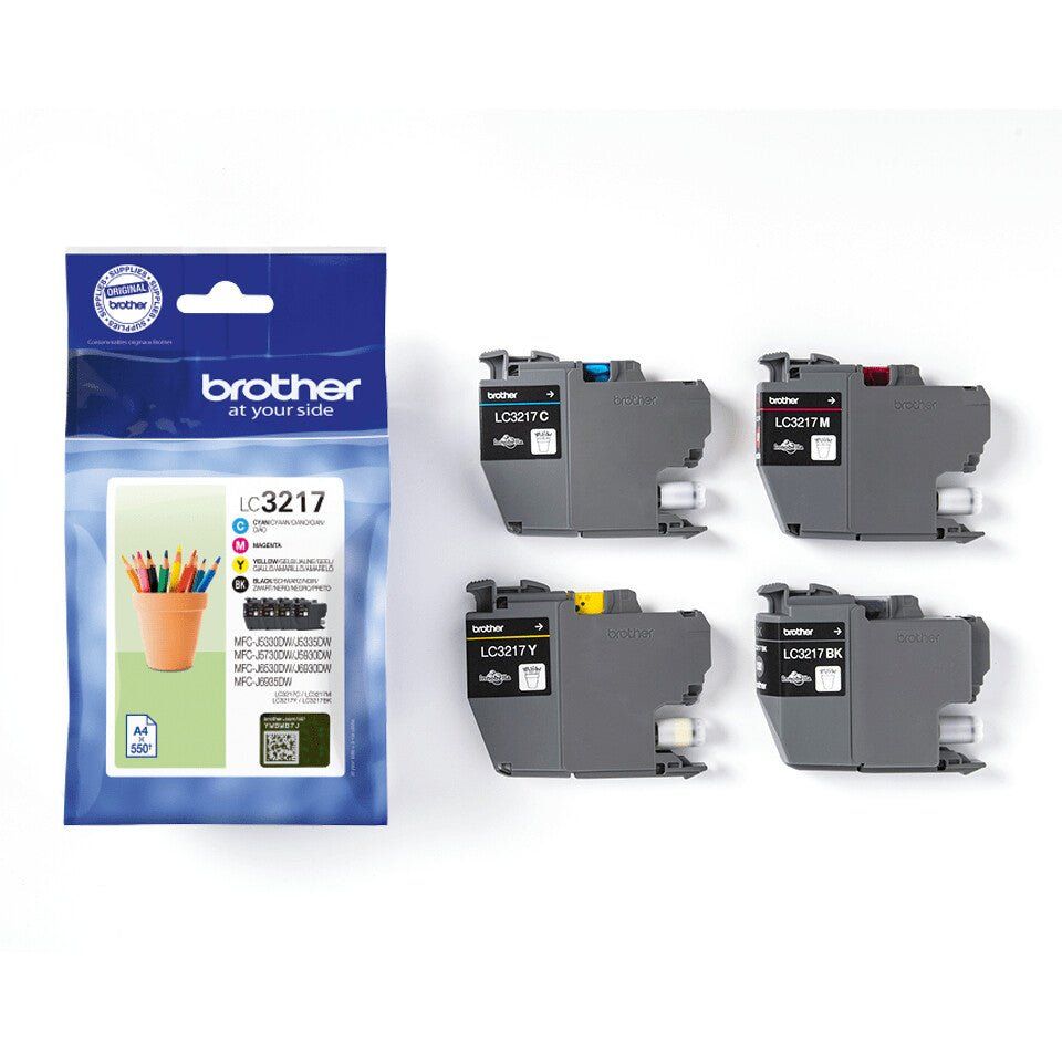 Brother LC-3217VALDR Ink cartridge multi pack Bk.C.M.Y. 4x550 pages IS - Image 1