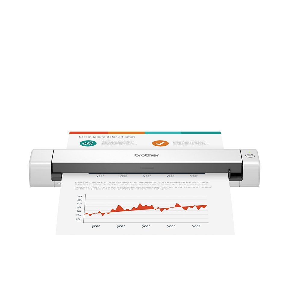 Brother DS-640 scanner Handheld scanner 1200 x 1200 DPI A4 Black White - Image 1