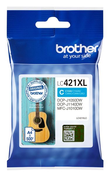 Brother LC-421XLC ink cartridge 1 pc(s) Original High (XL) Yield Cyan