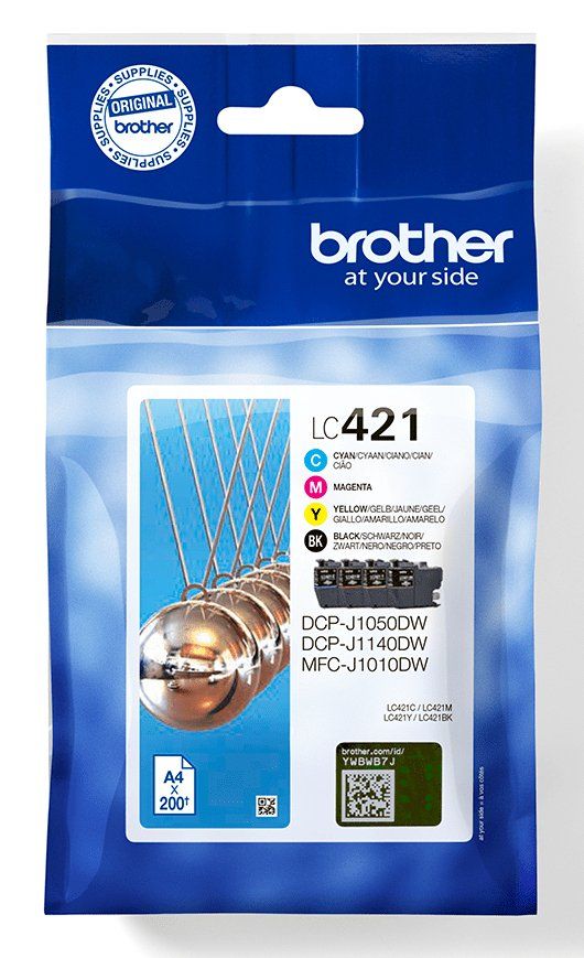 Brother LC-421VAL PagePack 4 pc(s) Original Standard Yield Black, Cyan, Magenta, Yellow - Image 1