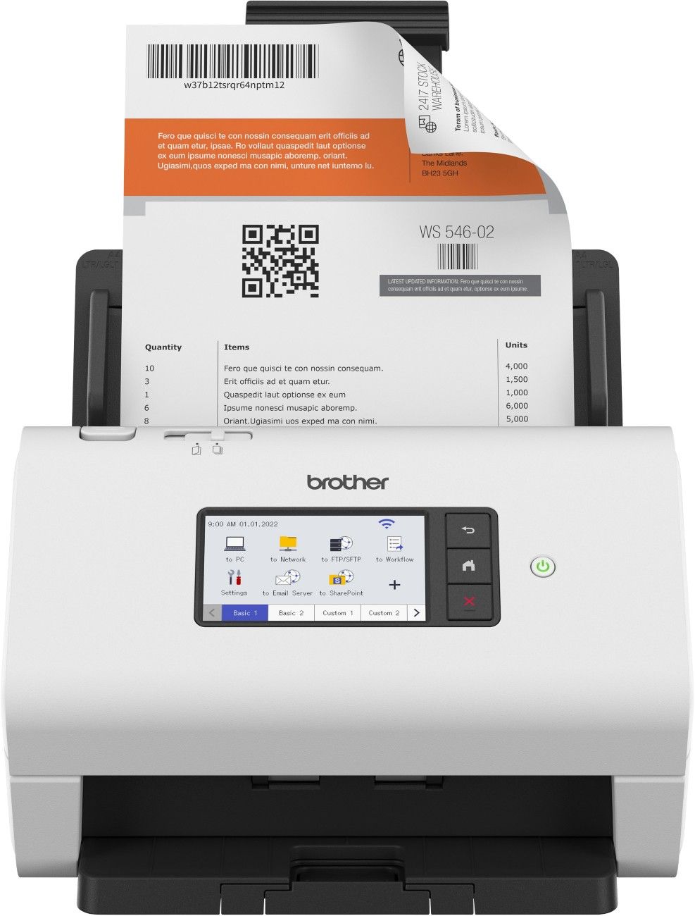 Brother ADS-4900W ADF + Sheet-fed scanner 600 x 600 DPI A4 Black White - Image 1