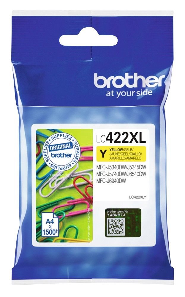 Brother LC-422XLY ink cartridge 1 pc(s) Original Yellow - Image 1