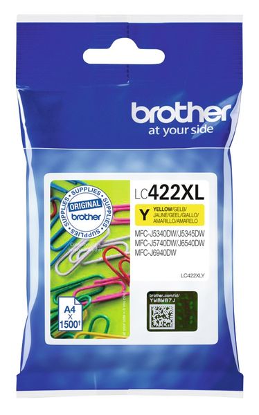 Brother LC-422XLY ink cartridge 1 pc(s) Original Yellow