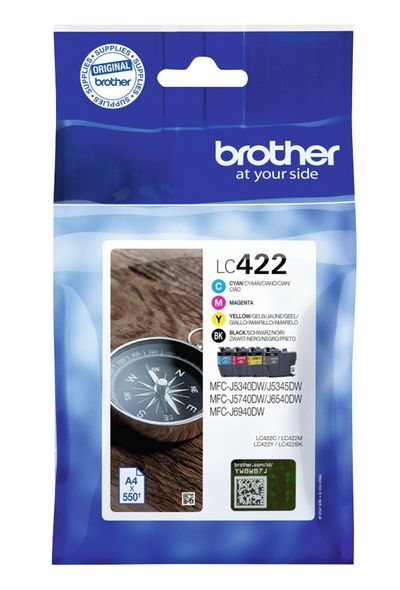 Brother LC422VAL ink cartridge 4 pc(s) Original Black Cyan Magenta Yellow