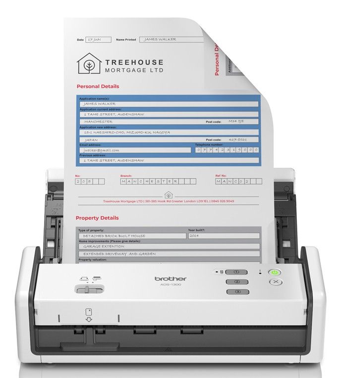 Brother ADS-1300 ADF scanner 600 x 600 DPI A4 White - Image 1