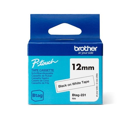 Brother BTAG-231 label-making tape Black on white